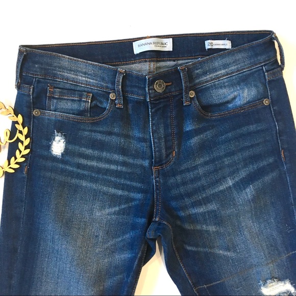 Banana Republic Skinny Ankle Distressed Jeans - Picture 4 of 7